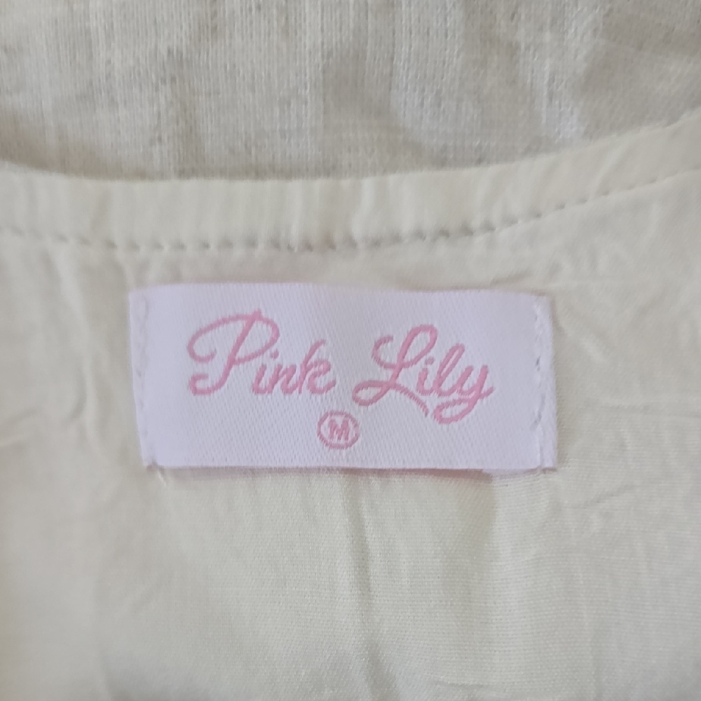 Pink Lily Cream Sleeveless Jumpsuit - Picture 3 of 4